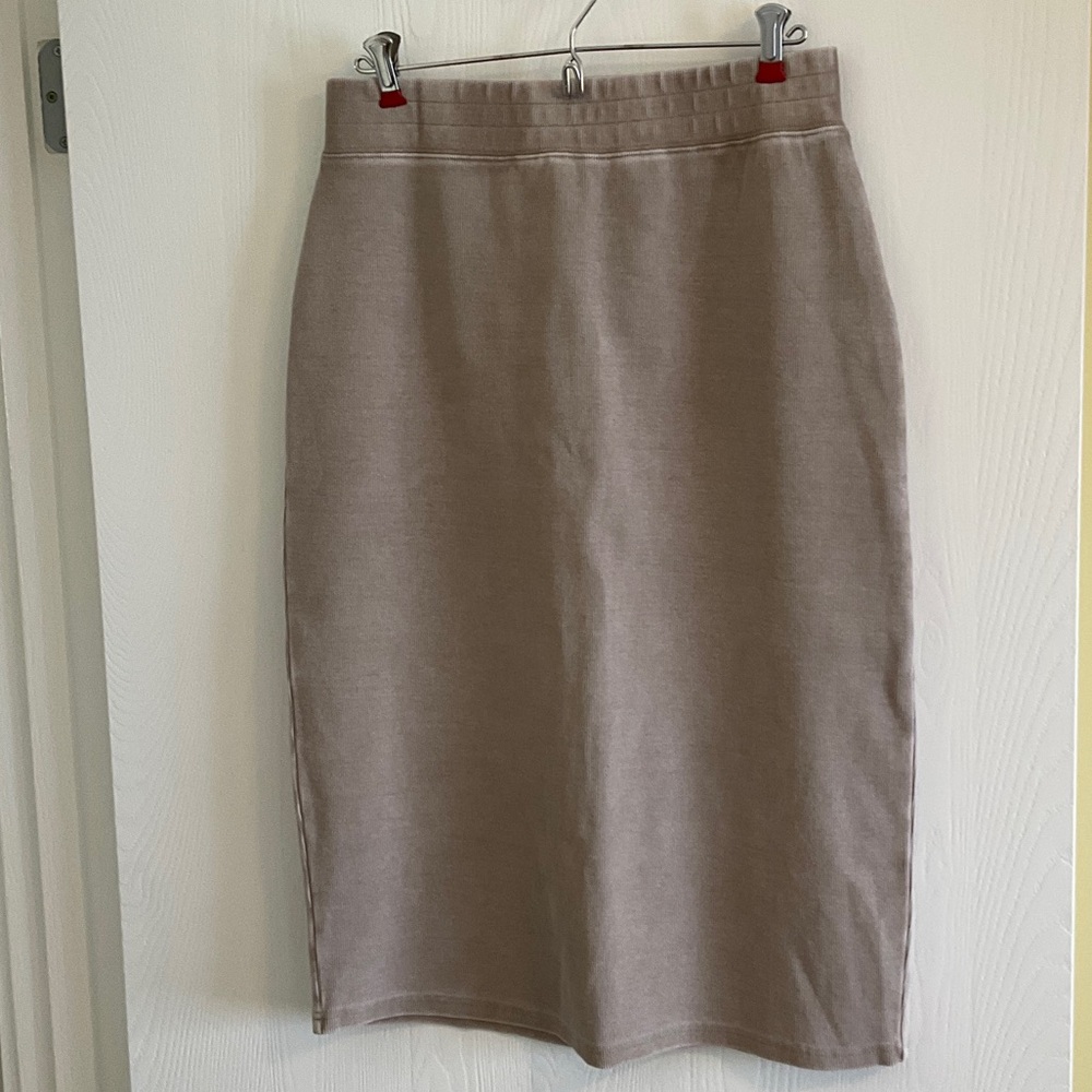Classic Taupe Pencil Skirt